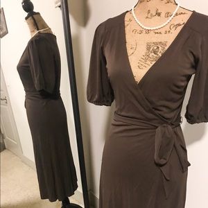 Brown Wrap Dress